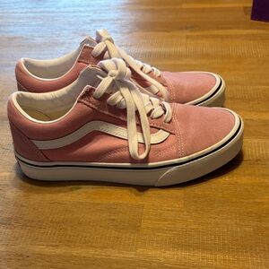 Vans Pink and White old skool sneakers like new
